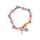 Bracelet with star shaped multicoloured grains s2