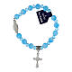 Rosary bracelet with glass and crystal grains and Miraculous medalet assorted colours s3