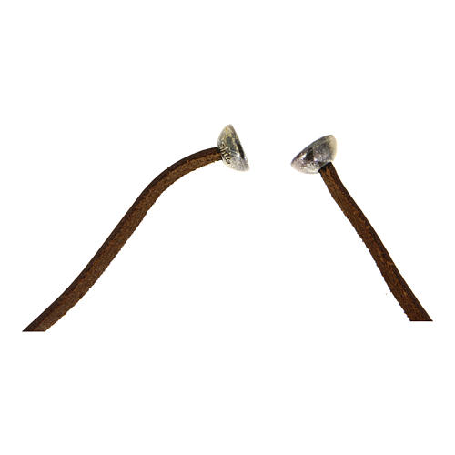 STOCK Pulsera de cuero con incisión del Padre Nuestro para hombres 2