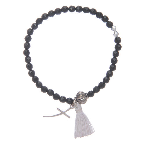 Elastic bracelet with onyx grains 2