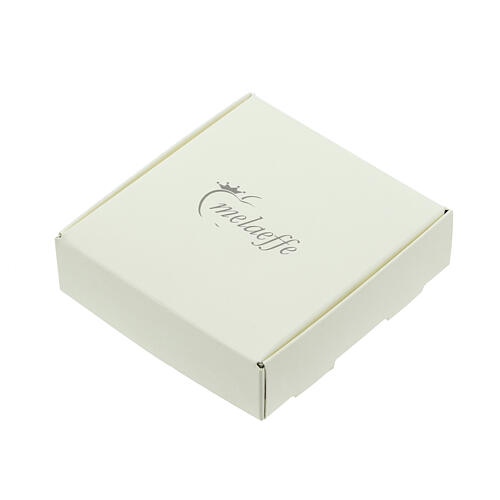 Elastischer Armband Hematit Perlen und Medaille Hl. Benedikt 4