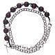 Dozen rosary bracelet with rosewood grains s2