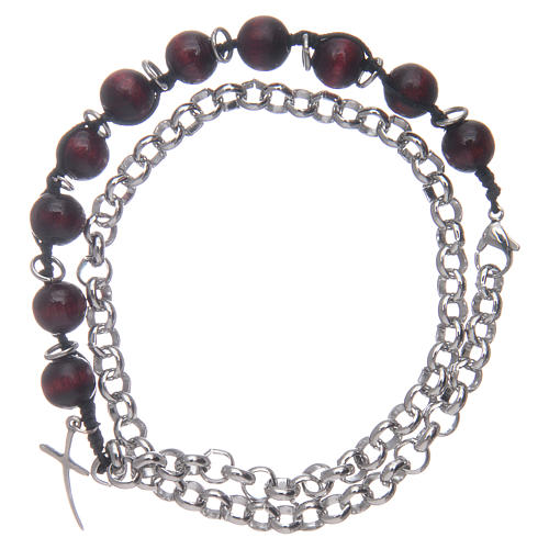 Dozen rosary bracelet with rosewood grains 2
