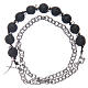 Dozen rosary bracelet with lava stone grains s2