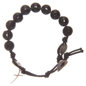 Dozen rosary bracelet with 10 mm grains Saint Benedict