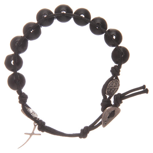 Dozen rosary bracelet with 10 mm grains Saint Benedict 1