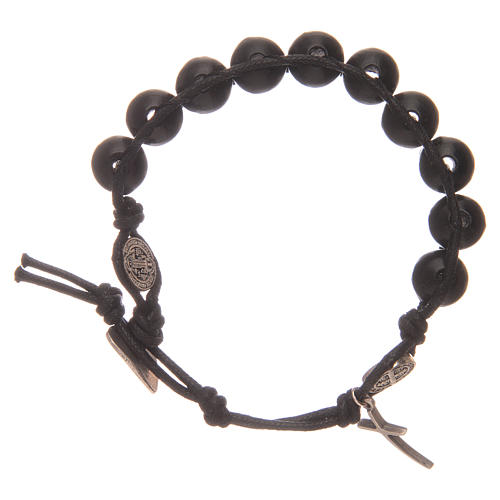 Dozen rosary bracelet with 10 mm grains Saint Benedict 2