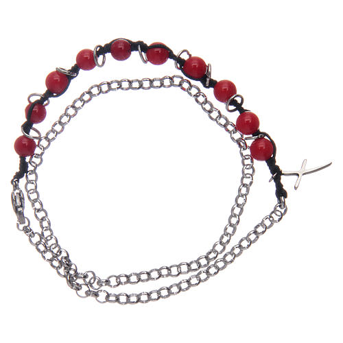Dozen rosary bracelet with onyx grains 6 mm 1