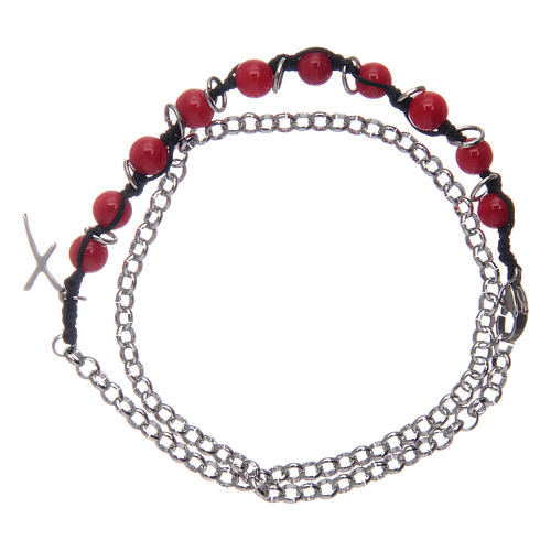 Bracciale decina con grani onice 6 mm 2
