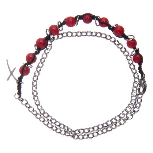 Dozen rosary bracelet with onyx grains 6 mm 2