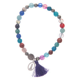 Armband Gottesmutter von Loreto multicolor Perlen