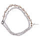 Bracciale decina con croce e grani in madreperla s1