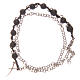 Dozen rosary bracelet with lava stone grains and cross s1