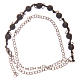 Dozen rosary bracelet with lava stone grains and cross s2
