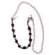Dozen rosary bracelet with lava stone grains and cross s3