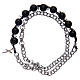 Bracciale decina con grani in faggio nero 8 mm s2
