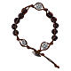 Dozen rosary bracelet Saint Benedict grains 8 mm wood s2