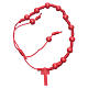 Bracelet en corde grains bois rouge 8 mm s2