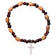 Rosary decade bracelet in olive wood with 5x3 mm grains s2