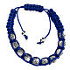Ten-bead bracelet with Our Lady of Guadalupe in blue rope 5 mm s2