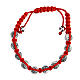 Ten-bead bracelet with Our Lady of Guadalupe in red rope 5 mm s2