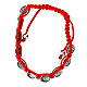 Bracciale Decina Colomba della pace corda rossa 6 mm s2