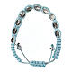 Ten-bead bracelet with Our Lady of Fatima in sky blue rope 5 mm s1