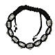 Ten-bead bracelet with St. Benedict in black rope 6 mm s2