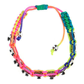 Bracelet dizainier Saint Benoît corde multicolore 6 mm