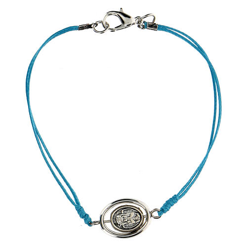 Bracelet with Angel in light blue rope 9 mm 2