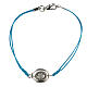 Bracelet with Angel in light blue rope 9 mm s1