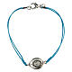 Bracelet with Angel in light blue rope 9 mm s2