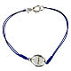 Bracelet Notre-Dame de Lourdes corde bleue 9 mm s2