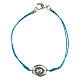 Angel charm bracelet, sky blue cord 9 mm s1
