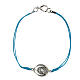 Angel charm bracelet, sky blue cord 9 mm s2