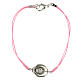 Angel charm bracelet, pink cord 9 mm s2