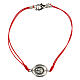 Bracelet with Holy Family in red rope 9 mm s1
