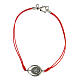 Bracelet with Holy Family in red rope 9 mm s2