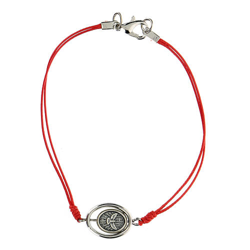 Holy Family charm bracelet, red cord 9 mm 2