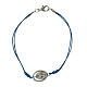 Bracelet with Our Lady of Miracles in blue rope 9 mm s1