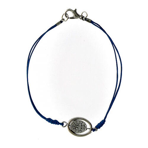 Bracelet Vierge Miraculeuse corde bleue 9 mm 2