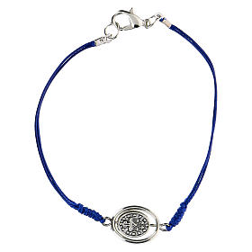 Bracciali vari: Braccialetto Madonna Miracolosa corda blu 9 mm