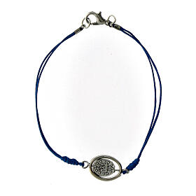 Mary of Miracles bracelet, blue cord 9 mm