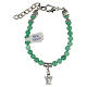Bracelet avec perles en pierre naturelle Jade et Ange Gardien s1