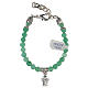 Bracelet avec perles en pierre naturelle Jade et Ange Gardien s2