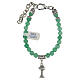 First Communion Bracelet with chalice charm in natural Jade s1