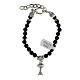 Bracelet avec calice Première Communion avec pierre onyx noir s2