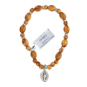 Bracciali decina: Bracciale elasticizzato olivo 4 mm