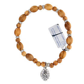 Bracciali decina: Bracciale elasticizzato olivo 4 mm