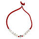 Peace and Love bracelet in red alcantara s2